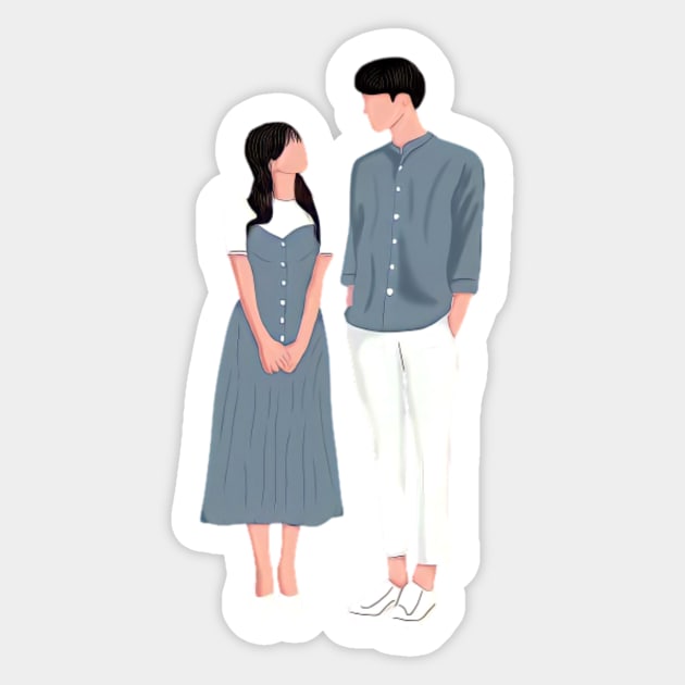 You are My life couple love feel Sticker by Tshirtstory